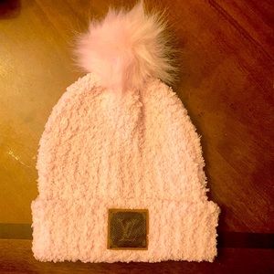 Louis Vuitton Beanie up cycled piece made from authentic Louis Vuitton.